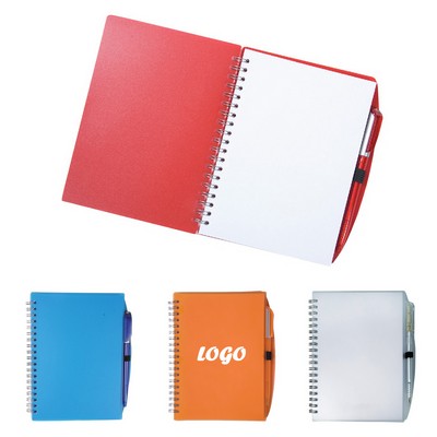 PP Cover Spiral Notebook with Pen