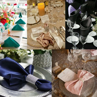 Cloth Napkins 13.79 x 13.79 inch Washable Polyester Soft Table Napkins for Wedding Party