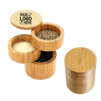 3 Tiers Bamboo Salt Box