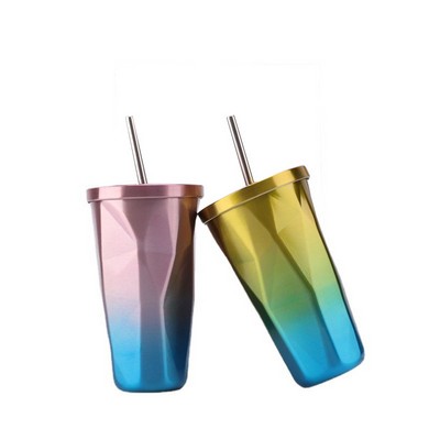 17OZ Stainless Steel Rhombus Tumbler