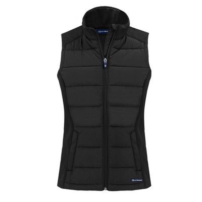 Cutter & Buck Evoke Hybrid Eco Softshell Recycled Womens Full Zip Vest