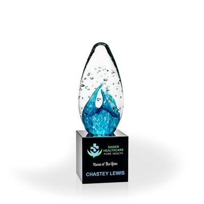 Besly Art Glass Award - UV Print Black Cube