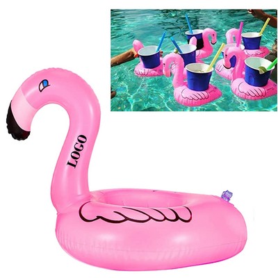 Flamingo-Shaped Inflatable Beverage Holder