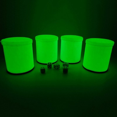 Custom Dice Cup Set PU Leather and Felt-Lined with Fluorescent Light