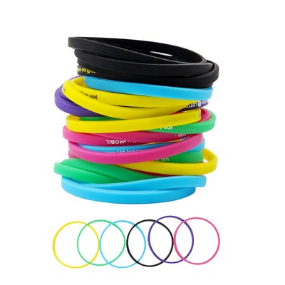 Custom Skinny Silicone 5mm Wristbands