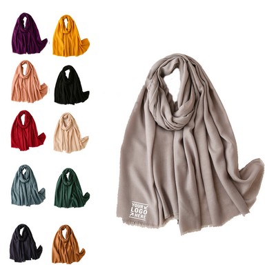 Women Solid Color Scarf