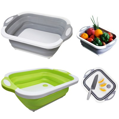 Multifunctional Collapsible Cutting Board and Strainer Set