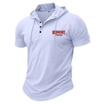 Custom Hooded Short-sleeved T-shirt S