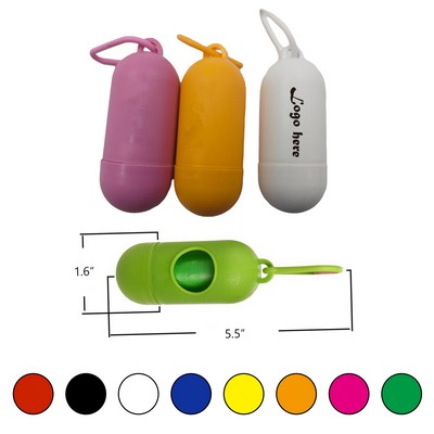 MOQ 50pcs Portable Pill Pet Garbage Bag Dispenser