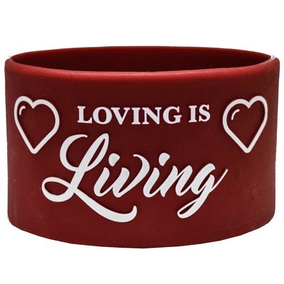 1.5 Inch Embossed Printed Wristbands