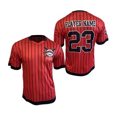 Men's Baseball V-Neck Pinhole Mesh Jersey