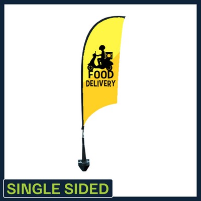 Single Sided Premium Shark Car Flag