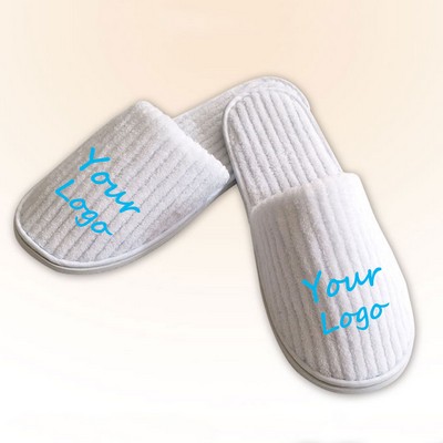 Thicken Waffle Pattern Non-Slip Closed-Toe Hotel Slipper