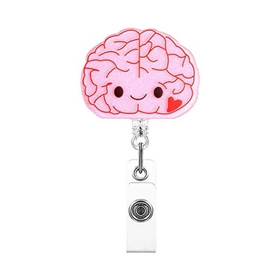 Brain Shaped Pull Reel/Badge Reel