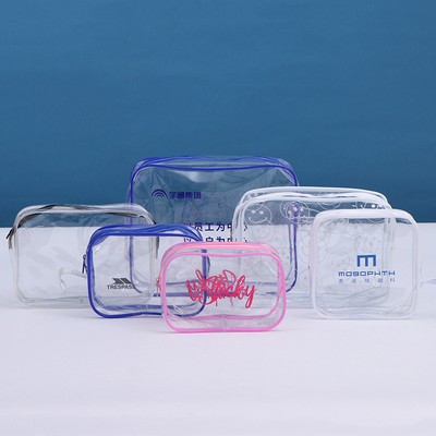 PVC Clear Toiletry Bag Waterproof Transparent Cosmetic Bag