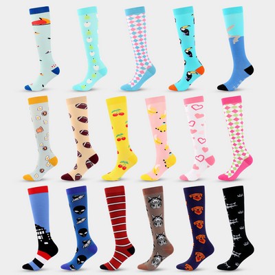 Custom Knitted Knee High Socks Unisex Socks With Full Customization