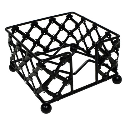 Black Lattice Metal Holder (Holds 4 Square Tumbled Coasters)