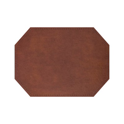 Tuxedo Leather Octagon Table Mat