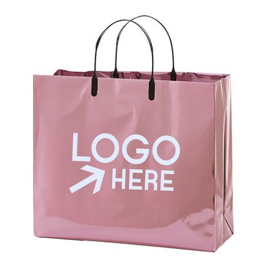 Metallic Laminated Shopping Tote