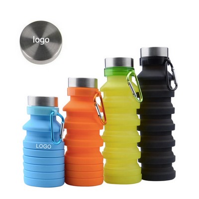 Collapsible Water Bottles Leakproof Valve Reuseable BPA Free