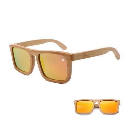 Bamboo Frame Polarized Sunglasses