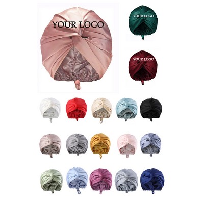 Satin Adjustable Sleeping Silk Bonnet