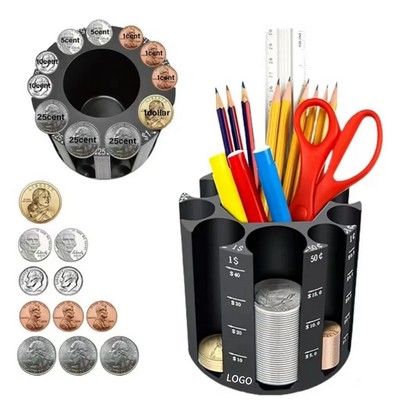 Pen And Coin Holder as Desk Organizer