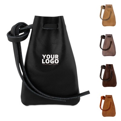 Leather Drawstring Pouch