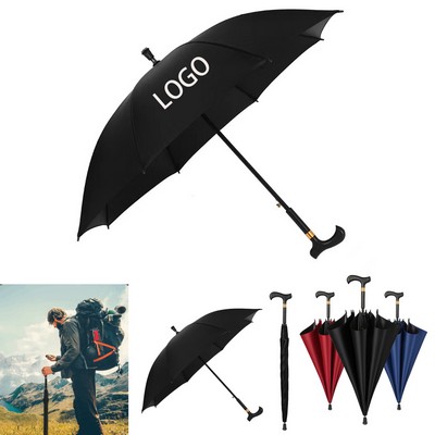 Umbrella For The Elderly With Crutches Walking Cane