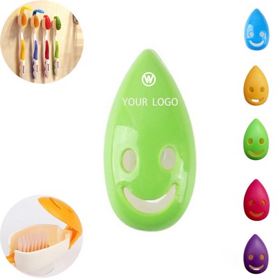 Smiley Face Portable Suction Toothbrush Protector