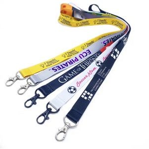 3/4" Full Color Sublimated Wrist Keychain Lanyard with Lobster Claw