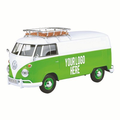 Volkswagen Bus Type 2 (T1) Delivery Van Green & White 1:24 Diecast Model