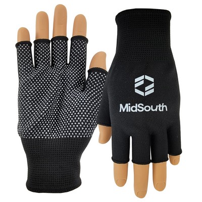 Sports Performance Fingerless Workout Gloves with Oversized DTF