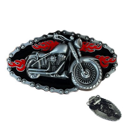 Custom Motorcycle Die Cast Western Belt Buckle