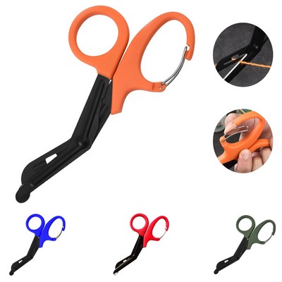 7.5-Inch Medical Scissors with Carabiner Clip