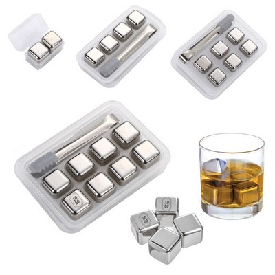 Reusablde Stainless Steel Whiskey Ice Cubes Set