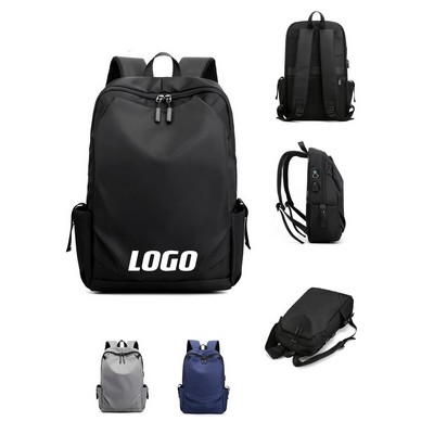 10.6" x 5.5" x 17.3" Nylon Travel Business Backpack for Men