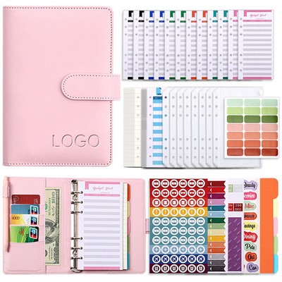 A6 PU Leather Budget Binder Planner Organiser