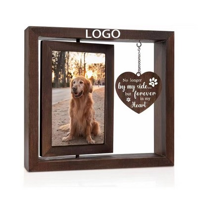 Rotating Wooden Photo Frame For Pet