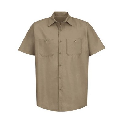 Red Kap® Industrial Short Sleeve Khaki Shirt