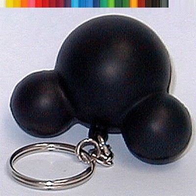 Mickey Mouse Head Shaped Stress Reliever Keychain