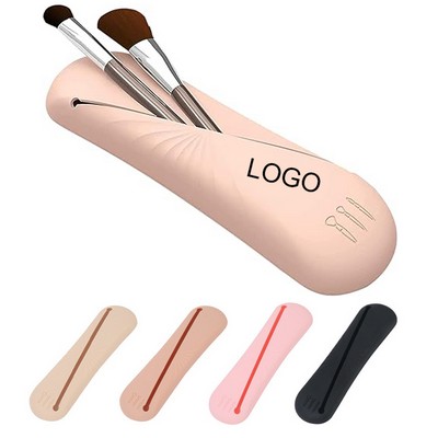 Portable Silicone Makeup Brush Holder for Travel