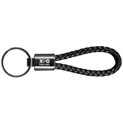 Gunmetal Braided Key Chain (Factory Direct - 10-12 Weeks Ocean)