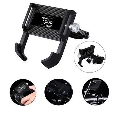 Bike Phone Mount Aluminum Alloy Shockproof Handlebar Holder for Mountain and Road Cycling