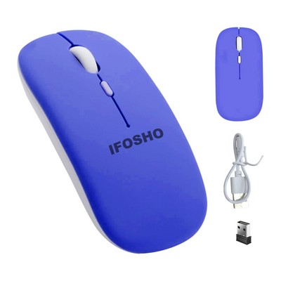 Slim Silent Rechargeable Wireless Mouse for Laptops PCs