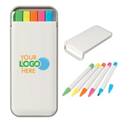 5-Color Highlighter Pen Set