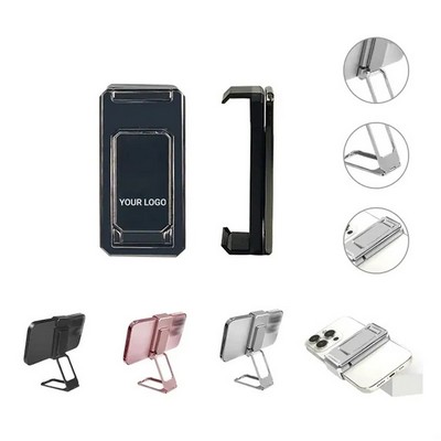 Back clip rotating folding ring buckle mobile phone holder