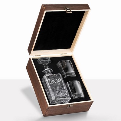 Personalized Decanter Set With Wood Gift Box