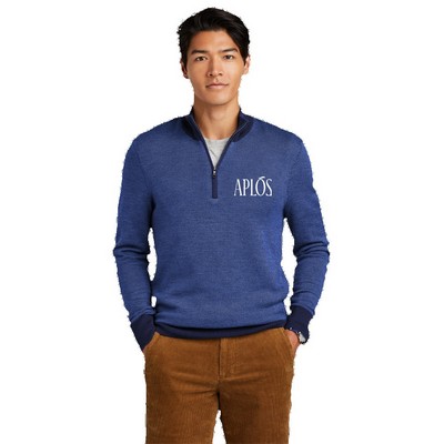 Brooks Brothers ® Washable Merino Birdseye 1/4-Zip Sweater