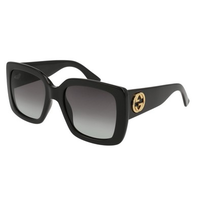 Gucci® Women's Black & Gray Acetate Sunglasses